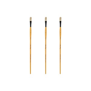 Mimik Hog Professional Synthetic Hog Bristle Paint Brush- Versatile Alternative to Natural Hog Hair Paint Brushes for Oil Painting, Acrylics, Inks, - 1 of 4