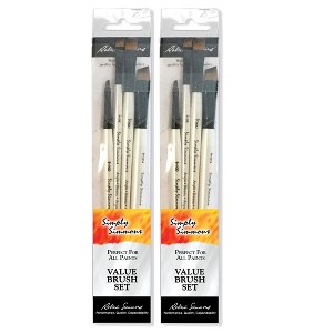 Daler-Rowney Simply Simmons All The Angles Brush Set, 4 Pieces Per Set, 2 Sets - 1 of 4