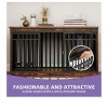 55 Inch Large Dog Crate Furniture Style Heavy Duty Wooden Dog Kennel TV Stand With 2 Dog Bowls with Sliding Barn Door Design - 3 of 4