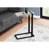 Vynxaria Contemporary C-Shaped Accent Table - Grey Laminate Top, Black Metal Frame, 19.25" L x 9.5" W x 25" H - 2 of 4