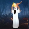 Tangkula Halloween Decoration 6FT Inflatable Blow Up Ghost With Pumpkin LED Lights Yard - 2 of 4