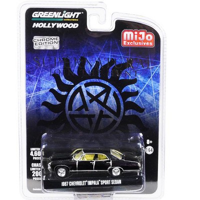 1967 Chevrolet Impala Sport Sedan Black Chrome "Supernatural" 2005 TV Series Ltd Ed 4600 pcs 1/64 Diecast Car Greenlight