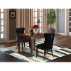 HomeStock 3-Pc Mahogany Finish Square Solid Wood Top Dining Table Set - 2 of 4