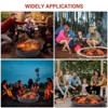 30 Inch Outdoor Fire Pit Ring, 2.5mm Heavy Duty Steel Round Fire Pit Insert, 36 In-Outer Wood Burning Fire Pit Kit, 10 Inch Height Campfire Ring - 2 of 4