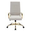 LeisureMod Benmar High-Back Leather Office Chair with Swivel, Tilt, and Adjustable Height - image 3 of 4