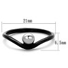 Slickblue Women’s Minimalist Ring, Stainless Steel, Two-Tone IP Black Finish, Subtle Contemporary Style, size 5–10 - 2 of 4
