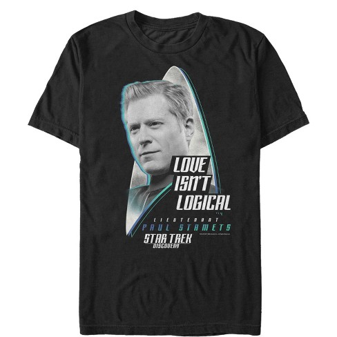 Men's Star Trek: Discovery Paul Stamets Love Isn't Logical T-Shirt - Black  - 2X Large