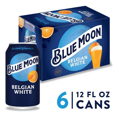 Blue Moon Belgian White Beer - 6pk/12 fl oz Cans