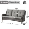 Gymojoy Outdoor 3-Seat Sofa PE Wicker Sofa Rattan Patio Sofa Couch For Garden - 2 of 4