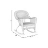 HomeStock Modern Motifs Patio Chair Set Of 2, Outdoor Rocking Chairs In White Resin Wicker, Steel Frame For Durability, Stackable For Storage - 3 of 4