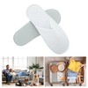 Unique Bargains Striped Coral Fleece Disposable Slippers 1 Pair - 4 of 4