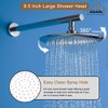 CASA INC 9.5 inches Round Wall Mount Dual Shower Heads with Handheld Spray (Valve Included) in Brushed Nickel - image 4 of 4