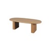 NicBex 51" Oval Minimalist Coffee Table,Sturdy MDF Living Room Center Coffee Table,Modern Center Table for Living Room - 2 of 4