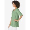 Woman Within Women's Plus Size Pointelle Scoopneck Tee - 4 of 4