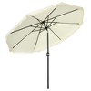 PAGED 9FT Patio Umbrella Double Top Ruffled Market Umbrella with Push Button Tilt and Crank for Garden, Poolside, Base Not Included - 4 of 4