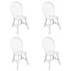 vidaXL Dining Chairs 4 pcs White Solid Rubber Wood - 2 of 4