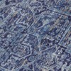 ReaLife Rugs 2'6"x6' Machine Washable Padded Boho Traditional Lyle Runner Rug Blue - 3 of 4