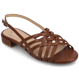 Journee Women's Cassandra Flat Sandals - 1 of 4