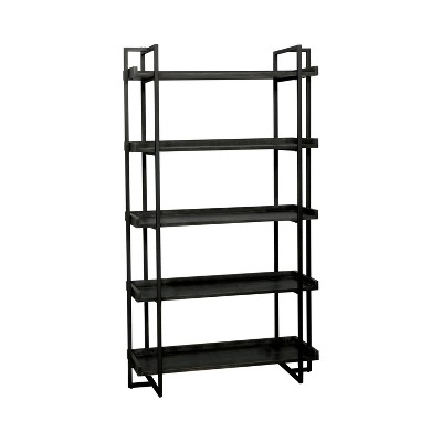 72" Forest 5 Tier Ladder Shelf Black - HOMES: Inside + Out