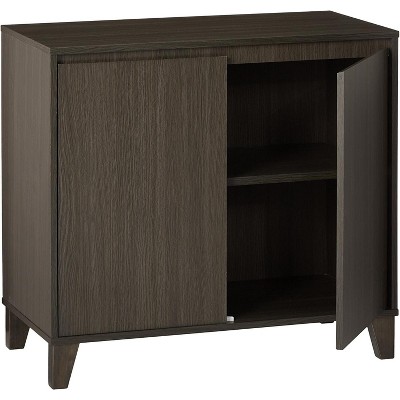 Gray Oak 2-Door Contemporary Office Storage Cabinet
