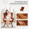 Comfy Nursery Rocking Chair, Teddy Upholstered Glider Rocking Chair with Ergonomic Backrest, Armrest, Side Pocket, Modern Reading Chair - 4 of 4