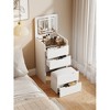 ACEPANO 18.9 in. W 3 in 1 Small Makeup Vanity with 3 Drawers & Plip Top Mirror For Bedroom-White - 2 of 4