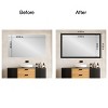 Amanti Art Mirror Makeover Bathroom Mirror Frame Border Kit  - Fully Assembled Peel and Stick Frame - Mirror NOT Included - Avon Black Trim - 4 of 4