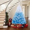 Tangkula Artificial Christmas Tree Hinged Snow Flocked Xmas Tree w/ Lush Branch Tips - 3 of 4