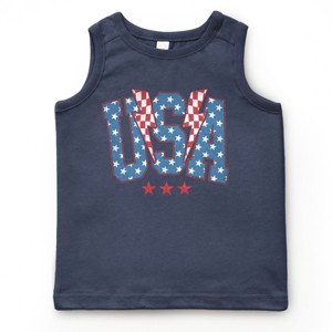 The Juniper Shop USA Checkered Lightning Youth Tank Top - 1 of 4