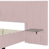 Okak Size Velvet Platform Bed Frame Upholstered Modern Bed with Big Headboard Noise-Free No Springs Required Easy to Assemble - 3 of 4