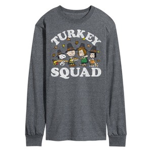 Men's - Peanuts - Turkey Squad Long Sleeve Graphic T-Shirt - 1 of 4