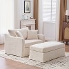 Hrinhom Accent Chair Set,Chenille Accent Armchair And Storage Ottoman - 3 of 4