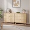 Coucheta 3 Drawer Dresser, 31" Mid Century Modern Chest of Drawers, Waveform Fluted Design, Wood Storage Organizer for Bedroom, Living Room & Hallway - 4 of 4