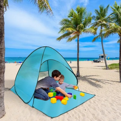 Pop Up Beach Tent Sun Shade Shelter Anti-UV Automatic Waterproof Tent Canopy for 2/3 Man