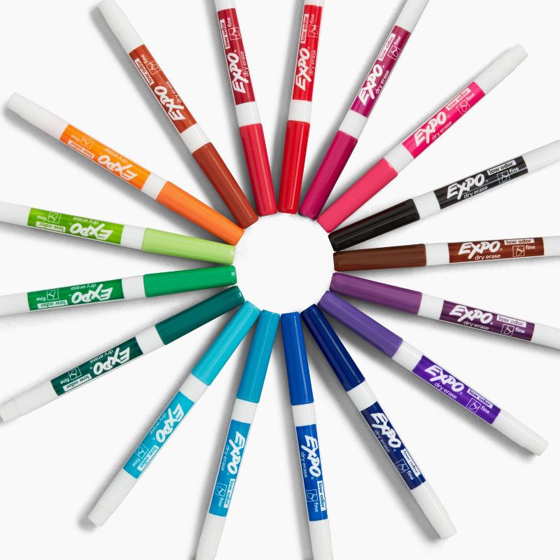 Expo 21pk Dry Erase Markers Fine Tip Multicolored, 3 of 7