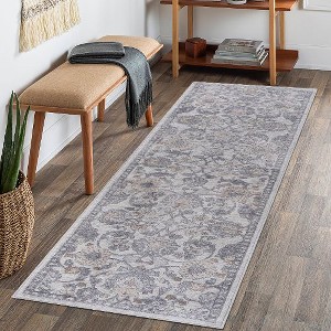 Kumasinova Stain-Resistant Area Rug, Non-Shedding Sand/Ivory Door Mat,Kid & Pet-Friendly, Oriental Area Rug for Living Room,Latex-Free Cotton Backing - 1 of 4
