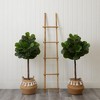 Nearly Natural 4-ft Artificial Fiddle Leaf Fig Tree with Handmade Jute & Cotton Basket with Tassels DIY KIT (Set of 2) - 3 of 4