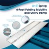 Silver Spring Mobility and Utility Ramp, 6 Foot Long Single Folding Textured Aluminum Surface, 600 lb Capacity with 2 Inch Side Rails, Silver - 2 of 4