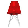 LeisureMod Dover Modern Dining Chair with Acrylic Base, Set of 2 - 2 of 4