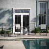 Emma and Oliver Set of 4 Textilene Folding Sling Style Patio Chairs with Armrests - 2 of 4