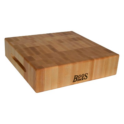 John Boos Classic Collection 12 x 12 Inch Wood Reversible Chopping Block, Maple Wood Grain