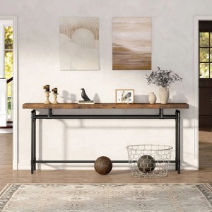 Hommoo 70.9 Inches Extra Long Sofa Table Brown - 1 of 4