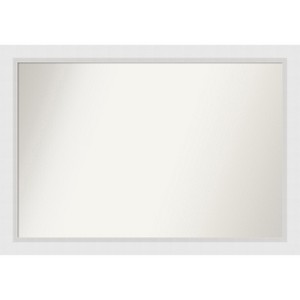 Amanti Art Blanco White Non-Beveled Wood Bathroom Wall Mirror - 1 of 4