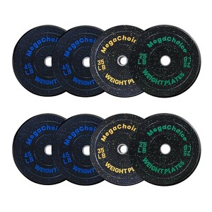 300 LBS Bumper Weight Plate, 2 inch Rubber Coated Weight Plate for Home Gym,Barbell Weight Plate for Strength Training Weightlifting and Bodybuilding - 1 of 4