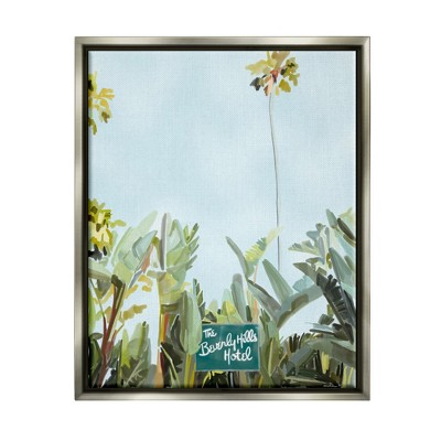 Stupell Industries Beverly Hills Hotel Plants Framed Floater Canvas Wall Art