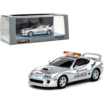 Toyota Supra Safety Car "Official Pace Car" Silver 1/64 Diecast Model Car by Tarmac Works