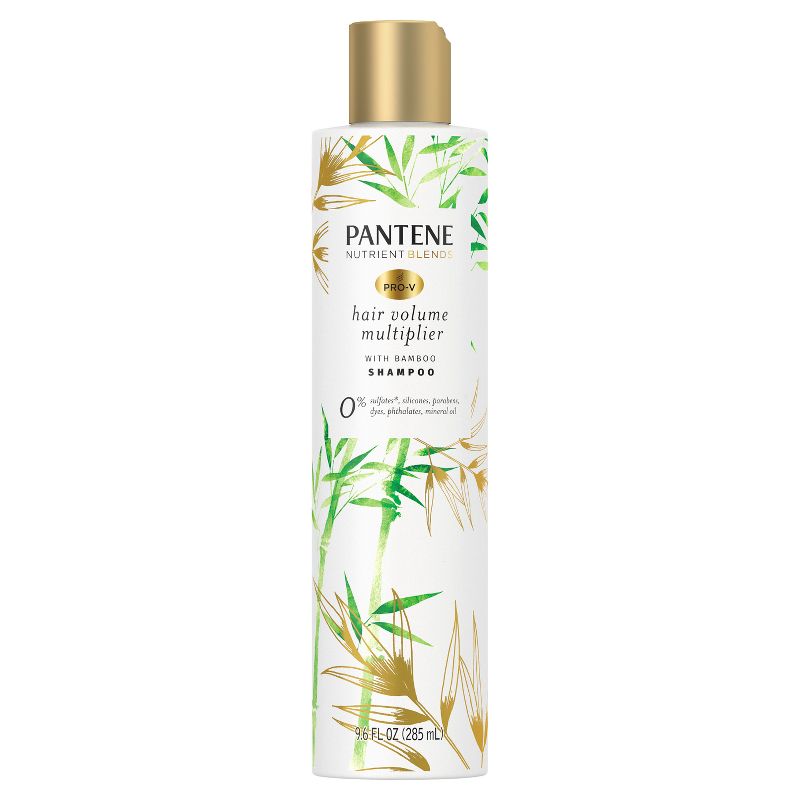 Pantene Nutrient Blends Silicone Free Bamboo Shampoo, Volume Multiplier for Fine Thin Hair - 9.6 fl oz, 3 of 11
