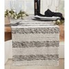 Saro Lifestyle Stripes Design Cotton Table Runner, Black, 16" x 72" - 3 of 3