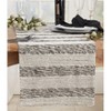 Saro Lifestyle Stripes Design Cotton Table Runner, Black, 16" x 72" - image 3 of 3