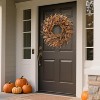 Attop 26'' Eucalyptus Wreath for Front Door - Autumn Large Artificial Eucalyptus Outdoor Wreath Hanging Fall Decorations Orange - 3 of 4